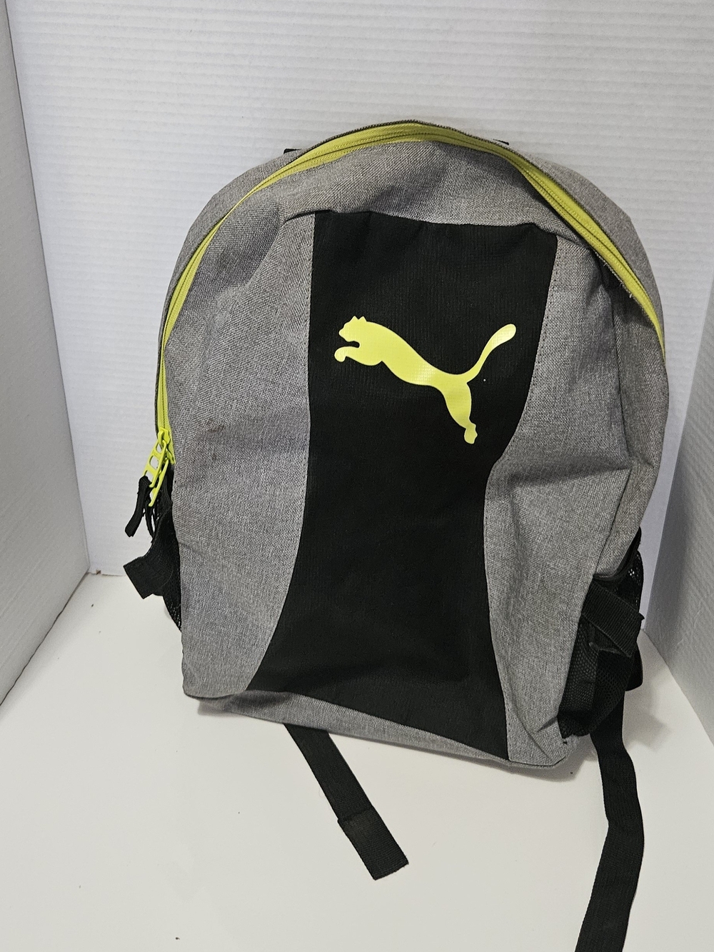 PUMA Kids Gray & Yellow Logo Backpack